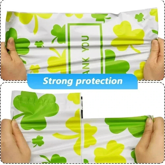 St Patrick's Day Poly Mailer 10x13 Inch 100 Pcs, Waterproof and Tear-Resistant S - Picture 6 of 7
